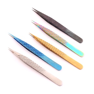 Pinzas de extensión de pestañas rectas multifunción de alta precisión puntas cónicas herramientas de pestañas postizas no corrosivas duraderas - Product Image 1