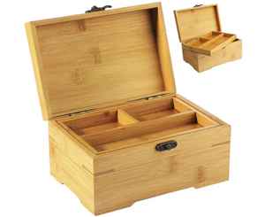 Cajas de Madera de Lujo para Relojes y Joyas con Tapas de Vidrio, Acabado en Madera Oscura Brillante, Cierres Dorados, Elegante Organizador para Regalo - Product Image 5