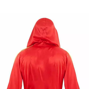 Bata de boxeo con capucha – Bata de boxeo de satén ligero de primera calidad, ajuste personalizado, para entrenamiento y uso en el ring - Product Image 5