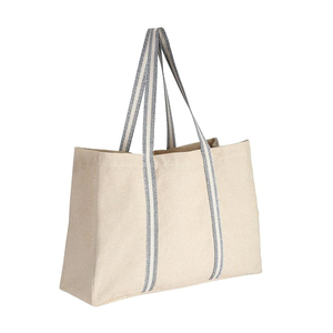 Bolsa de Lona de Moda al por Mayor para Mujer con Bolsillo, Bonitas Bolsas de Compras Reutilizables de Algodón al por Mayor - Product Image 3