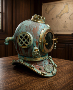 Réplique de casque de plongée de la marine américaine Green Mark V, casque de plongée sous-marine en métal, décoration maritime, objet de collection - Product Image 1