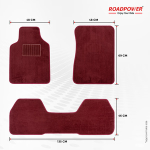Alfombrillas de Coche ROADPOWER (RP-MAT-032) Premium de 3 Piezas, Duraderas, Diseño de Fácil Instalación, Construcción de Alfombra Premium y Refuerzo en el Talón - Product Image 2