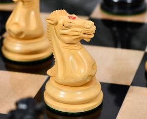 Pièces d'échecs Staunton originales de luxe 1849 en ébène massif et bois de buxus naturel, roi de 3,75 pouces, au meilleur prix - Product Image 3