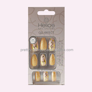 Ongles Press-on Faits Main Helios Pré-conçus Couverture Complète Amande/Carré Effet Déesse Longs avec Colle Qualité Supérieure - Product Image 6