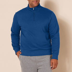 Sweat-shirt Homme Personnalisé en Patchwork avec Fermeture Éclair 1/4, 100% Coton, Pull Décontracté Streetwear, Prix Exportateur - Product Image 5