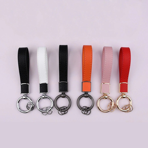 Full-Grain Leather Keychain Timeless Everyday Accessory Soft Leather <b>Key</b> <b>Ring</b> with Stitched Detail - Product Image 3