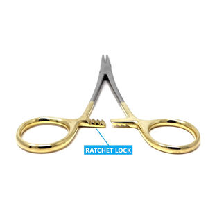 Dental Surgical Forceps Gold Handle Manual Tungsten Carbide (TC) Needle Holder Stainless Steel By <b>Blush</b> Surgical - Product Image 2