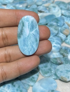Larimar Natural de Formas Mixtas, Cabujón de Piedra Preciosa con Reverso Plano para Fabricación de Joyas, Collares, Anillos, Pulseras, Proveedor Mayorista de Cabujones - Product Image 2