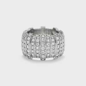 Diamond Cigar <b>Thick</b> Dome Engagement Solitaire <b>Rings</b> 925 Silver CVD HTHP Lab Grown Pave Set 10mm Wide Wholesale B2B Factory Price - Product Image 5
