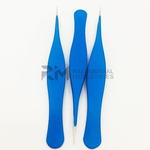 Pinzas para Cejas de Acero Inoxidable Color Azul con Punta Puntiaguda, Diseño Duradero para un Uso Preciso - Product Image 2