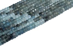 100% Natural 4mm facetado Rondelle forma musgo aguamarina piedra cuentas llegada para la fabricación de joyas - Product Image 3