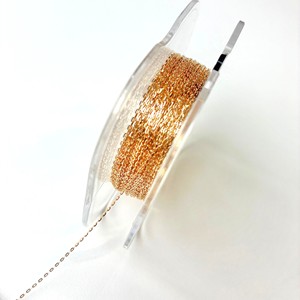 Cadena de oro japonés de 18k, cadena de cable con corte espejo, por metro, oro macizo Au750, venta al por mayor. - Product Image 1