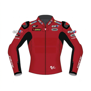 Veste en cuir de vachette et de kangourou de style vintage Miguel Oliveira MotoCP Racing Custom Motorsport - Product Image 1