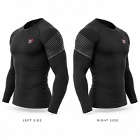 T-shirt de compression à manches longues pour homme, idéal pour l'entraînement en salle de sport, sous-vêtement de sport, fabricant OEM en marque blanche