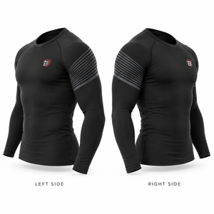 Custom Mens <b>Long</b> <b>Sleeve</b> <b>Compression</b> <b>Shirt</b> Gym Training Base Layer Sports Top OEM Private Label Manufacturer - Product Image 2