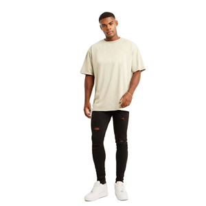 T-shirts personnalisés pour hommes, décontractés, surdimensionnés, 100% coton, 220 g/m², respirants, grande taille, impression sérigraphique - Product Image 1
