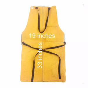High Quality Heavy-Duty Cowhide Split Leather Welding <b>Apron</b> Industrial Safety Body Protection Workwear Durable Abrasion - Product Image 3