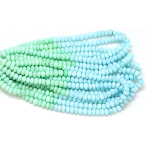 Cuentas de Ópalo Verde Azulado en Forma de Rondelle: 7-10 mm, Piedras Preciosas para Joyería y Manualidades - Product Image 4