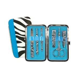 Manicure Set 12 Piece <b>Red</b> Textured Case Pink Handle Stainless Steel Tools Professional Personal Care Grooming Kit - Product Image 6