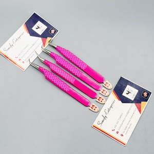 Pinzas Nuevas Personalizadas con Diseño de Base a Medida, Marca Privada, Logotipo Personalizado, Color Rosa, Acero Inoxidable, Punta Suave y Duradera, Longitud de 10 mm - Product Image 5