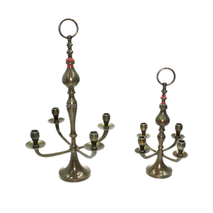 Candelabros de Metal atractivos para la decoración de la sala de estar, centro de mesa chapado en oro, candelabro hecho a mano de lujo para Navidad - Product Image 2