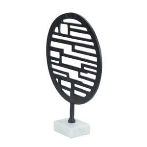 Circular Geometric Aluminum Sculpture Handmade Artistic Eco-Friendly Durable Tabletop Decor Modern Design Living Room Display - Product Image 4