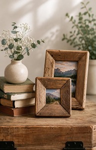 Cadre photo en bois artisanal pour la décoration de la pièce et les cadeaux, cadre photo élégant, cadres décoratifs, finition en bois naturel - Product Image 2