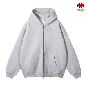 Sweat à capuche pour homme Ryan Pro Gear avec logo personnalisé sur le devant, fermeture éclair, respirant, coupe régulière, hiver, design ODM OEM - Product Image 2