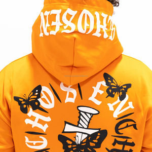 Ensemble deux pièces personnalisable en coton épais à capuche pour homme, survêtement d'hiver en polaire avec logo, grandes tailles, style streetwear - Product Image 4