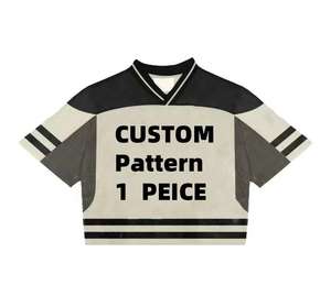 Maillot de sport en maille OEM 100 % polyester imprimé numériquement, anti-humidité, coupe ample, unisexe, court, streetwear d'été, maillot de football - Product Image 1