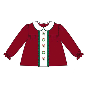 OEM Service Breathable Vintage red color Casual shirts Vietnam Infants & Todlers Baby Girls' Blouse & Bloomer <b>Shorts</b> Set - Product Image 5