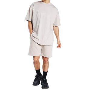 Ensemble 2 pièces décontracté pour homme style urbain été – Short taille élastique et T-shirt – Mode personnalisée, vente en gros, respirant, prix abordable - Product Image 1