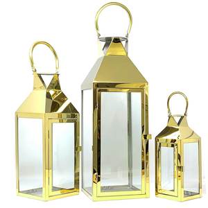 Luxury <b>Candle</b> Jar with Unique Design Lid Hot Selling for Valentine's Day & Easter Manufactured in India Golden Brass <b>Lantern</b> - Product Image 3