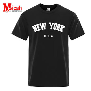 T-shirt à manches courtes pour homme, imprimé rue de New York, États-Unis, en toile, ample, surdimensionné, gothique, anti-rides, respirant - Product Image 5