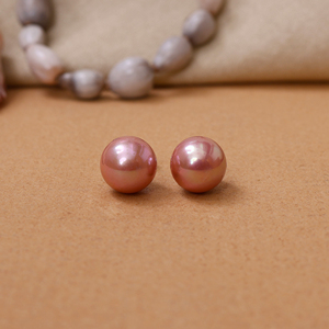 Pendientes de Perlas Rosadas para Mujer, Chapados en Oro, Regalo Romántico de Aniversario, Joyería de Moda al por Mayor para Uso Diario - Product Image 2