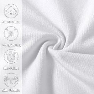 Men's <b>White</b> Cotton Sweatpants Elastic Waist Drawstring Casual <b>Joggers</b> Lightweight Breathable Pockets Logo On Right Leg - Product Image 5
