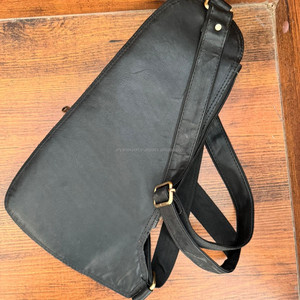 <b>Men</b> Designer Versatile Zippered Pocket Full Grain Genuine Leather <b>Crossbody</b> Chest <b>Bag</b> Vintage High Quality Cowhide Sling <b>Bags</b> - Product Image 5