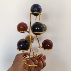 Exclusif Nouvelle Arrivée 7 Chakra Sphère Table Top Stand Décoratif Showpiece Pour La Maison et Les Bureaux Guérison Boule De Cristal Cadeaux - Product Image 3
