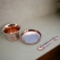 Approvisionnement direct usine – Meilleures ventes : Pancha Patra en cuivre classique, écologique, pour la décoration de la maison, articles de rituel Puja indiens pour Diwali