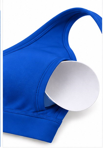 Soutien-gorge de sport sans couture pour femme, respirant, extensible dans quatre directions, pour yoga, gym, fitness, course à pied, crop top, avec logo, faible MOQ, maintien moyen - Product Image 3