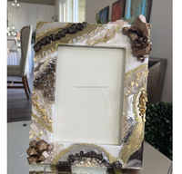Cadre photo personnalisable en résine époxy Forever Flower avec impression UV, roses éternelles préservées, boîte cadeau de luxe pour la maison/le bureau