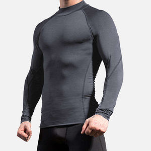 Camiseta Deportiva de Compresión para Hombre con Logotipo Personalizado, 90% Poliéster, 10% Elastano, UPF50, Transpirable, Manga Larga, Secado Rápido - Product Image 3