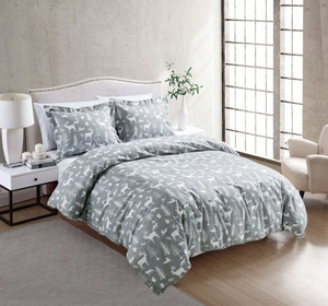 Wholesale High Quality Grade Modern All-Season <b>Grey</b> <b>King</b> <b>Size</b> Cotton <b>Duvet</b> Cover <b>Set</b> 300tc Thread Count Waterproof Eco-Friendly - Product Image 4