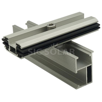 Rail de fixation pour panneaux photovoltaïques en aluminium noir et argenté, pour tuiles de toit - Vente chaude