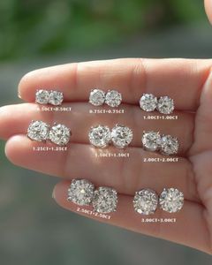 Brilliant Lab Grown Diamond Stud <b>Earrings</b> IGI Certified 14K 18K Pure Gold Classic Four Prong Rhodium Plated Brilliant Cut - Product Image 1