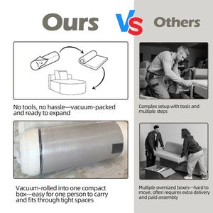 Chaise longue da interno in velluto a coste oversize 67.5, divano letto profondo con seduta larga 46 e due morbidi cuscini per soggiorno - Product Image 4