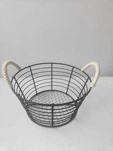 Modern Luxury <b>Gift</b> Hamper Storage <b>Basket</b> Handcrafted Metal Iron Wire <b>Gift</b> <b>Basket</b> With Handles Gold Finish Wedding Gifting Decor - Product Image 3
