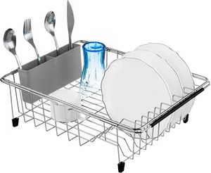 Escurridor de Platos de Metal Negro con Porta Cubiertos, de un Solo Nivel, Desmontable, Organizador de Platos y Tazones para Cocina, Hecho a Mano - Product Image 3
