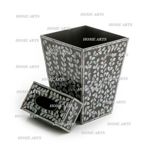 ถังขยะทรงสี่เหลี่ยมดีไซน์สวยงาม คุณภาพดีลักซ์ ผลิตจากเปลือกหอยมุก เหมาะสำหรับใช้ในสำนักงานและที่บ้าน - Product Image 6