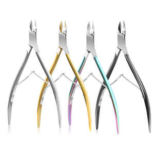 Beauty Tool Factory Customized Stainless Steel Golden Curved Blade Professional Durable Cuticle Nipper Full Jaw7mm Finger Nails - Product Image 6